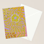 Fern leaves and flower purple Stationery Card Gallery Image 2