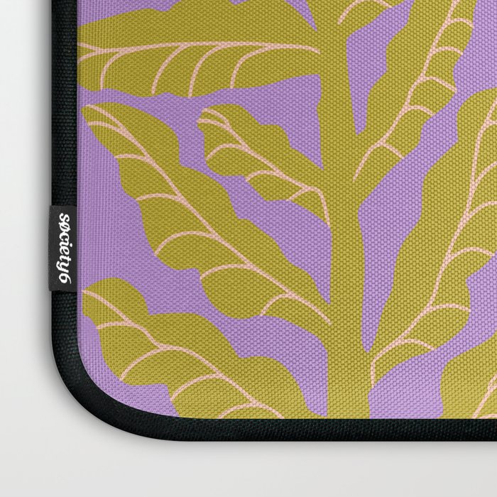 Fern leaves and flower purple Laptop Sleeve Gallery Image 3