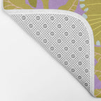 Fern leaves and flower purple Bath Mat Gallery Image 2