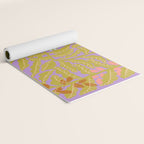 Fern leaves and flower purple Yoga Mat Gallery Image 2