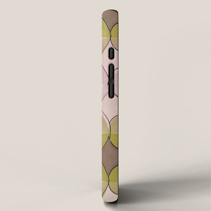 Nuanced echoing circles tell a story in a painterly way with soft muted hues iPhone Case Gallery Image 2