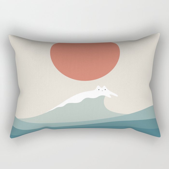 Cat Landscape 157 Rectangular Pillow Gallery Image 2