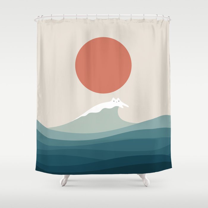 Cat Landscape 157 Shower Curtain Gallery Image 1