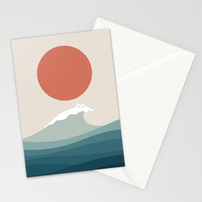 Cat Landscape 157 Stationery Card Gallery Image 2