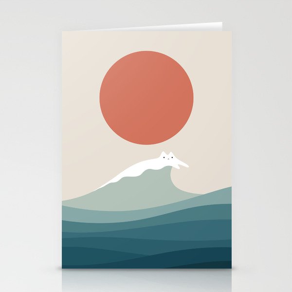 Cat Landscape 157 Stationery Card Gallery Image 2