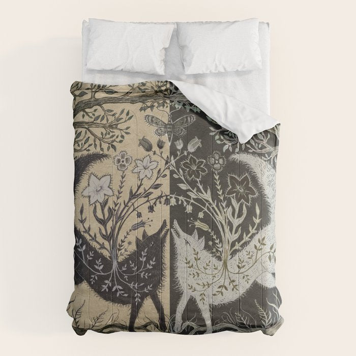 Two Wolves Meeting Comforter Gallery Image 1