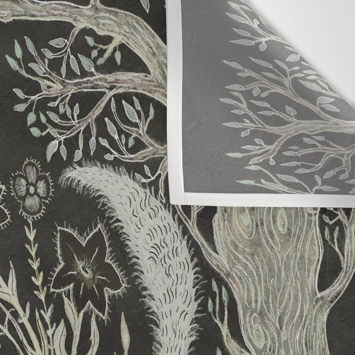 Two Wolves Meeting Wall Tapestry Gallery Image 3