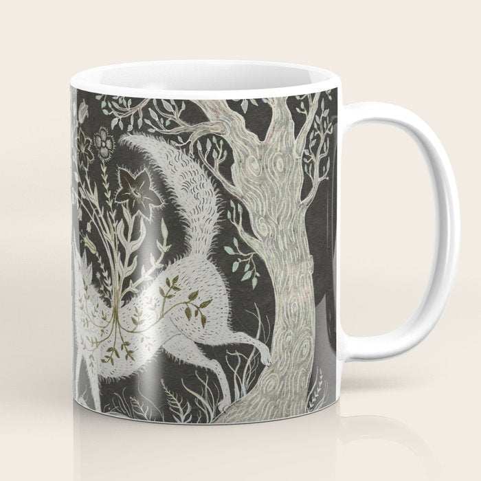 Two Wolves Meeting Coffee Mug Gallery Image 1