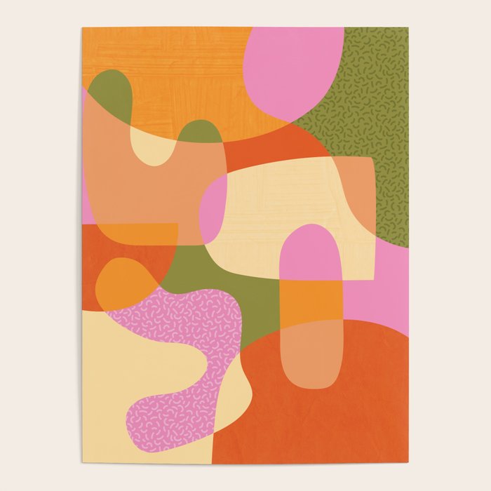 Bright Color Block Shapes Poster Gallery Image 1