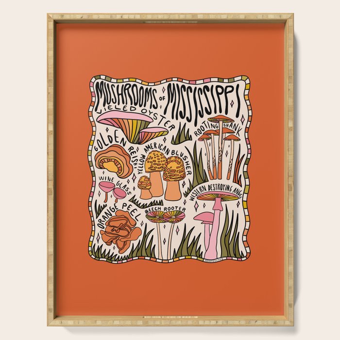 Mushrooms of Mississippi Serving Tray Gallery Image 1