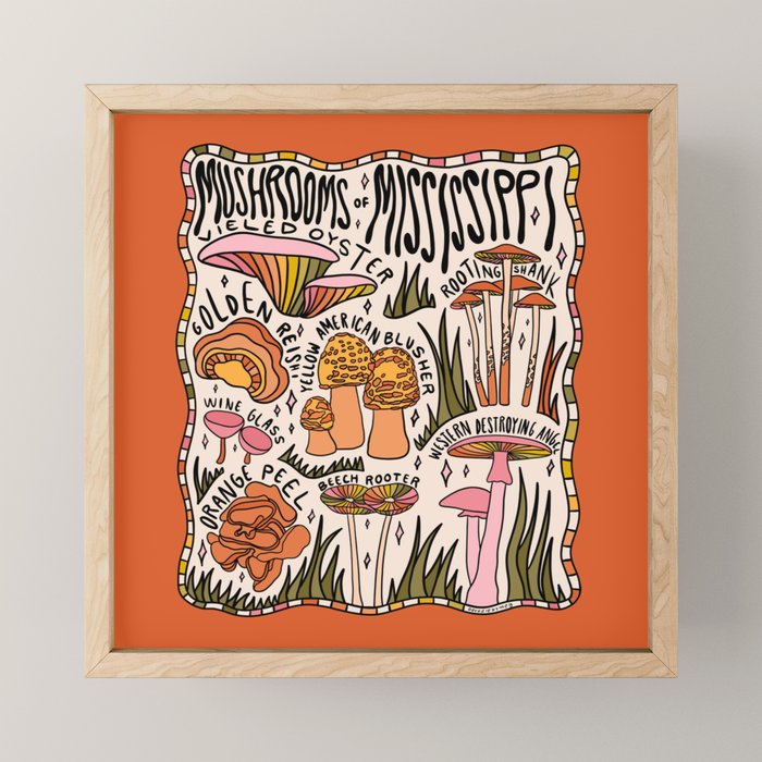 Mushrooms of Mississippi Mini Art Print Gallery Image 1