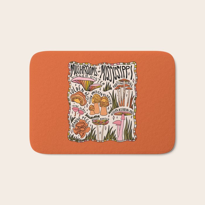 Mushrooms of Mississippi Bath Mat Gallery Image 1
