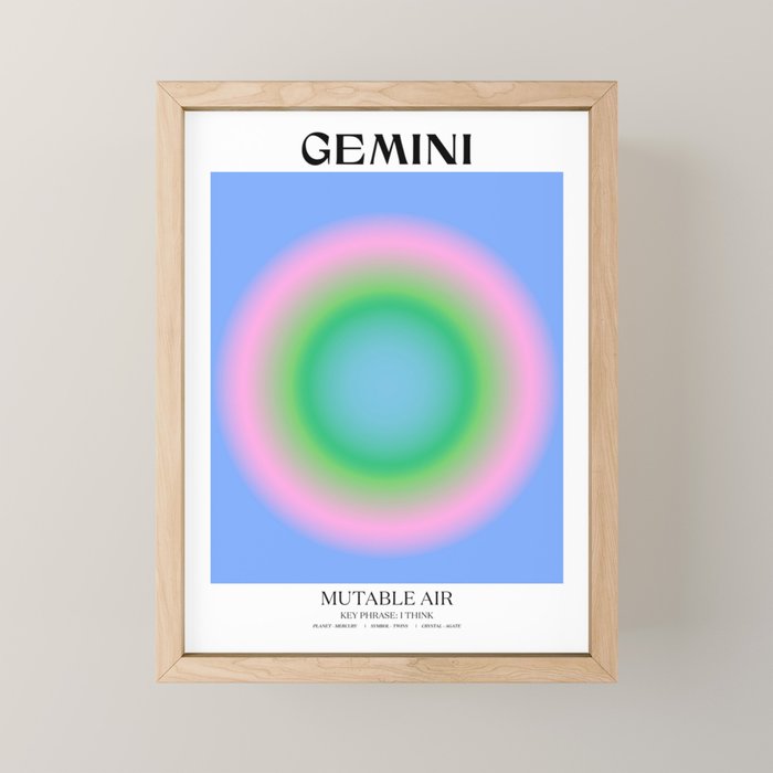 Gemini Gradient Print Mini Art Print Gallery Image 1