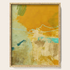 summer green abstract art 2 Serving Tray Gallery Image 1