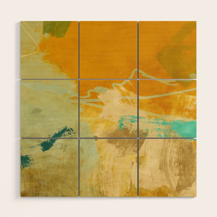 summer green abstract art 2 Wood Wall Art Gallery Image 1