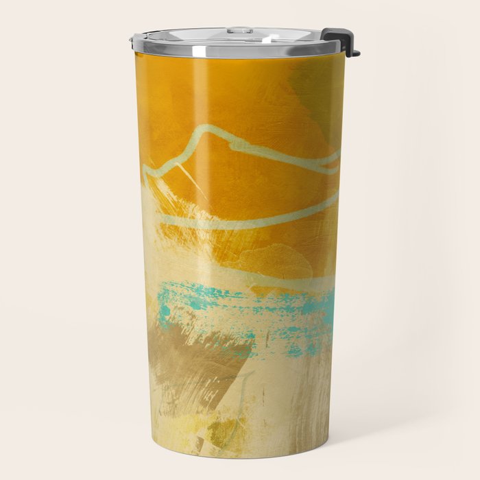 summer green abstract art 2 Travel Mug Gallery Image 2