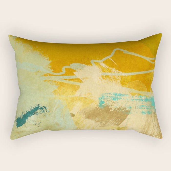 summer green abstract art 2 Rectangular Pillow Gallery Image 2