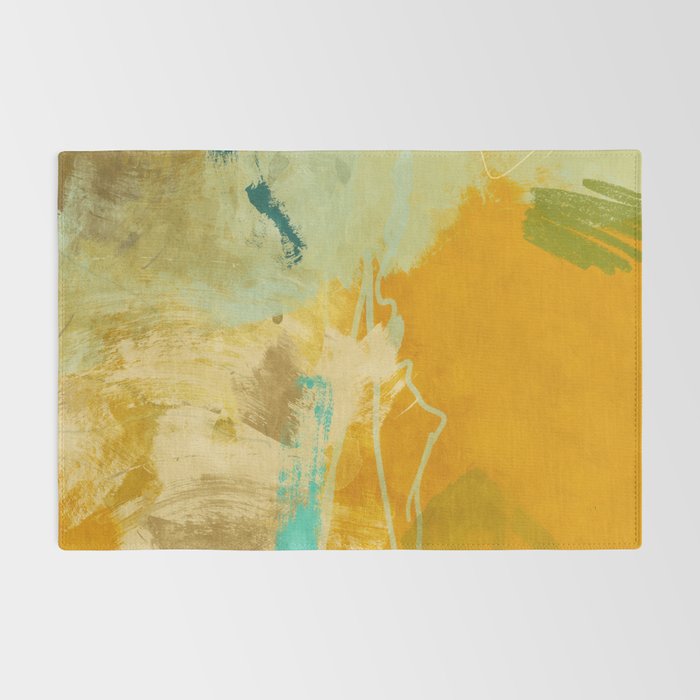 summer green abstract art 2 Rug Gallery Image 2