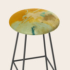 summer green abstract art 2 Stool Gallery Image 2