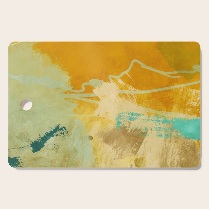 summer green abstract art 2 Cutting Board Gallery Image 1