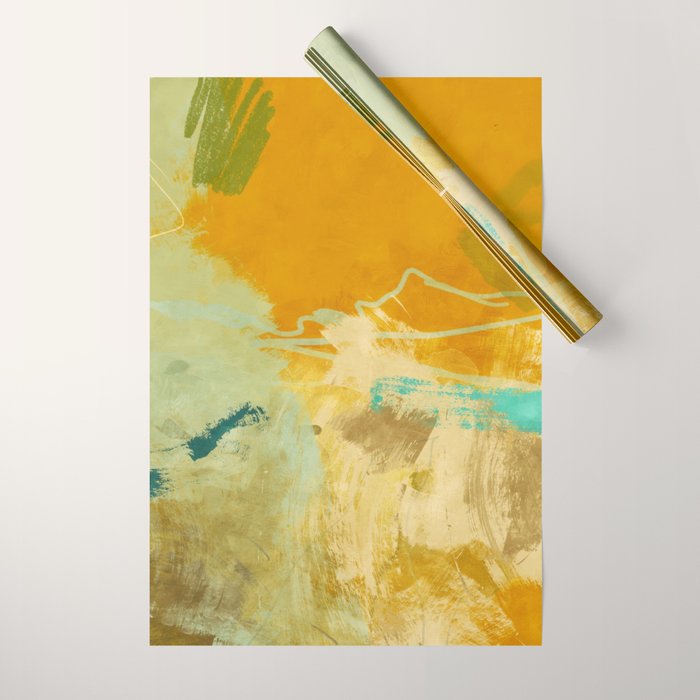 summer green abstract art 2 Wrapping Paper Gallery Image 1