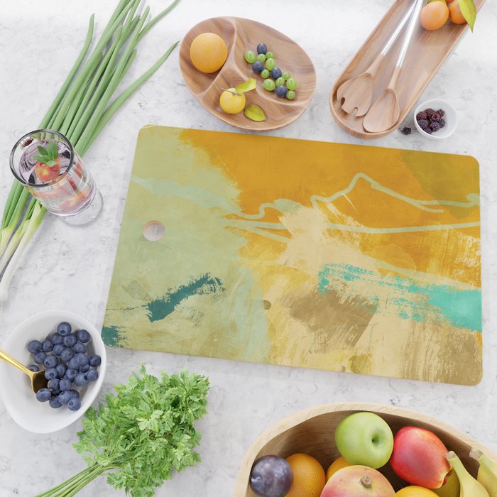 summer green abstract art 2 Cutting Board Gallery Image 2