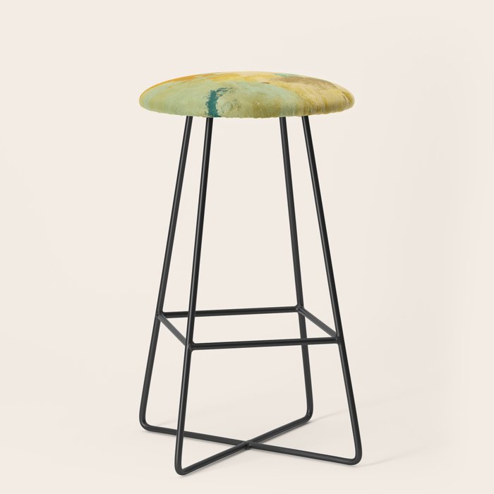 summer green abstract art 2 Stool Gallery Image 1