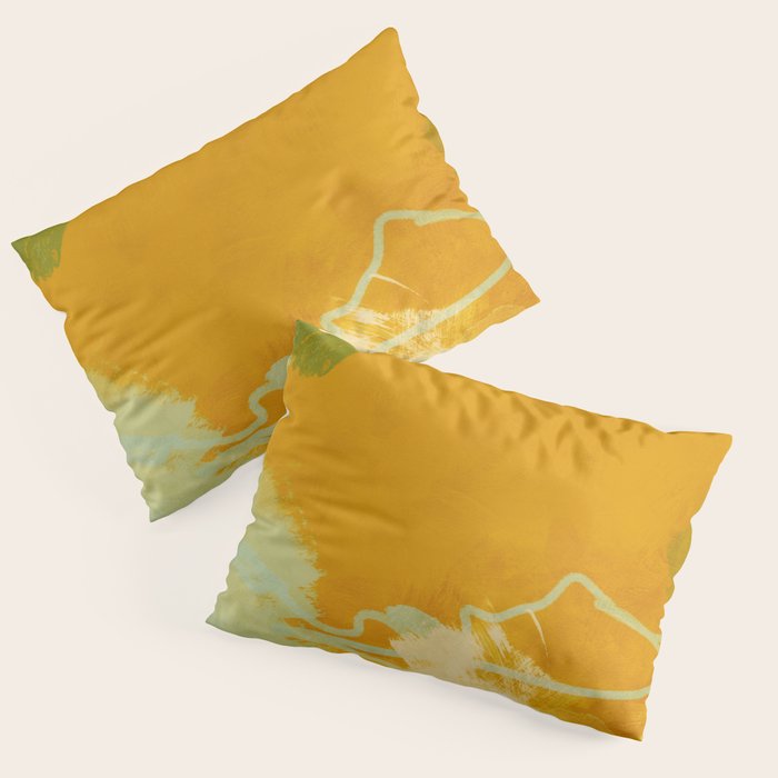 summer green abstract art 2 Pillow Sham Gallery Image 3