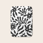 Black and white flower nature pattern Bath Mat Gallery Image 1