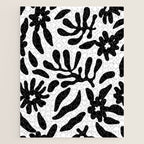 Black and white flower nature pattern Jigsaw Puzzle Gallery Image 1