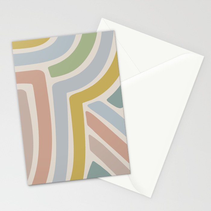Abstract Stripes V Stationery Card Gallery Image 2