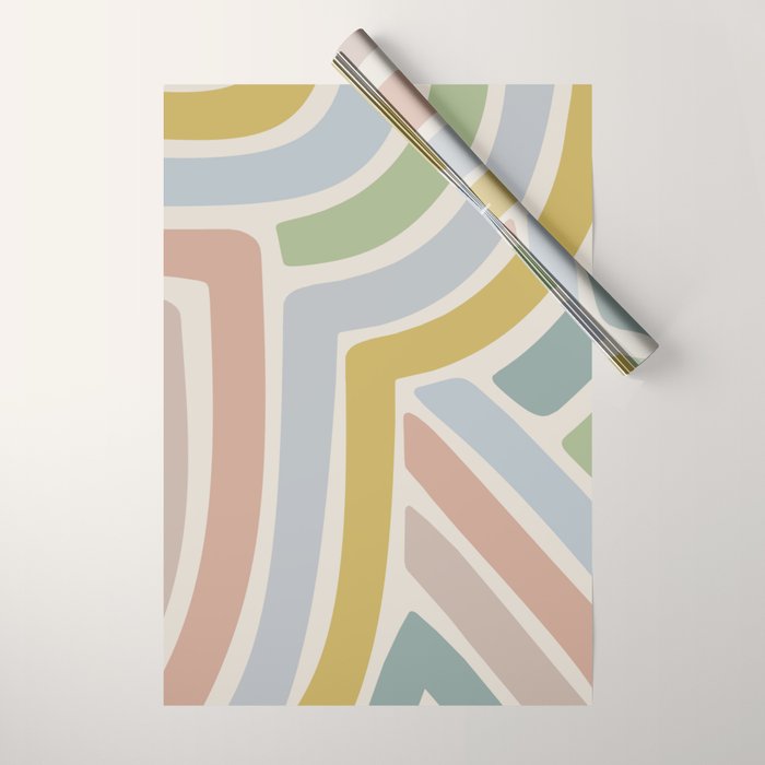 Abstract Stripes V Wrapping Paper Gallery Image 1