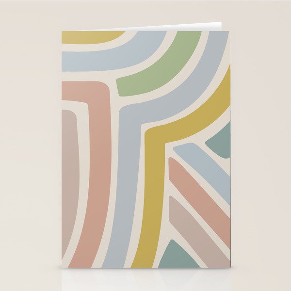 Abstract Stripes V Stationery Card Gallery Image 2
