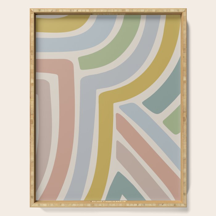 Abstract Stripes V Serving Tray Gallery Image 1