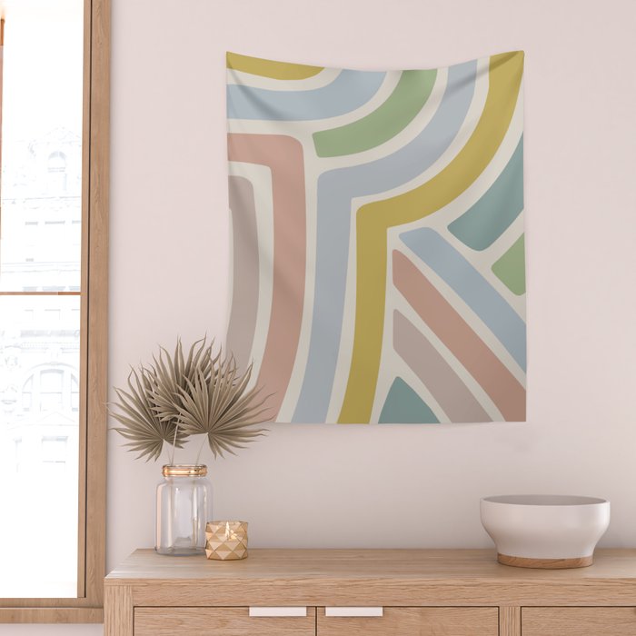 Abstract Stripes V Wall Tapestry Gallery Image 2