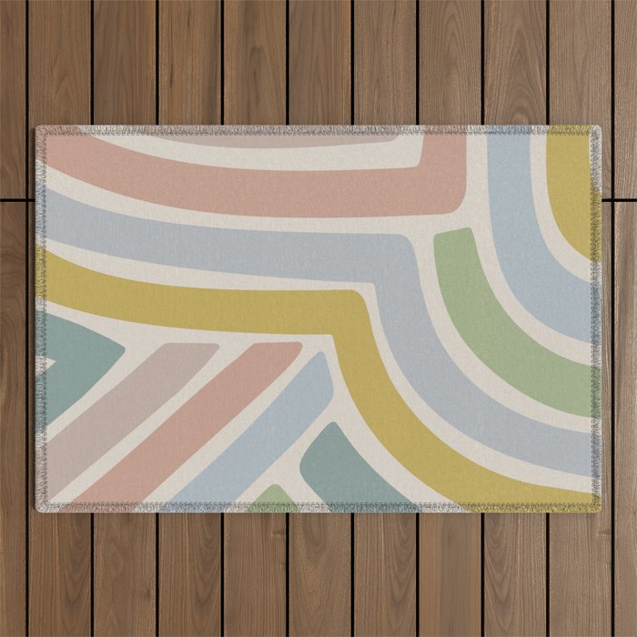 Abstract Stripes V Outdoor Rug Gallery Image 1