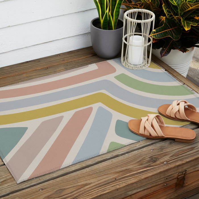 Abstract Stripes V Outdoor Rug Gallery Image 2