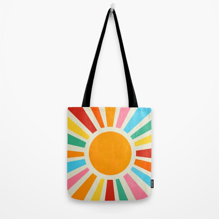 Retro Sunrise: Rainbow Edition Tote Bag Gallery Image 2