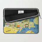 Map of Northern Michigan - Pasty Tour in Emerald Laptop Sleeve Gallery Image 2