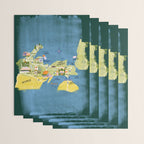 Map of Northern Michigan - Pasty Tour in Emerald Wrapping Paper Gallery Image 3