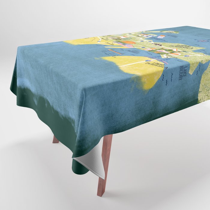 Map of Northern Michigan - Pasty Tour in Emerald Tablecloth Gallery Image 1