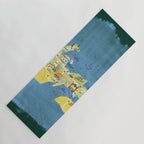 Map of Northern Michigan - Pasty Tour in Emerald Yoga Mat Gallery Image 1