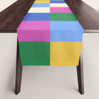 Bold Colorful Checks Pattern - Large XVI Table Runner Gallery Image 1