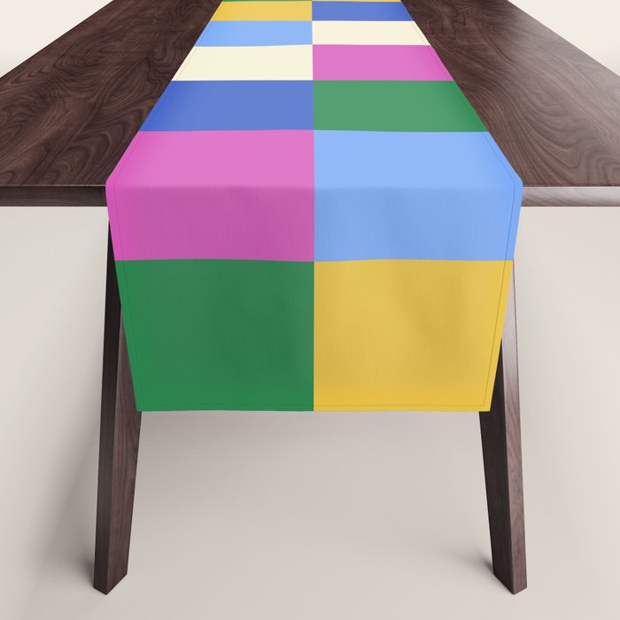 Bold Colorful Checks Pattern - Large XVI Table Runner Gallery Image 1