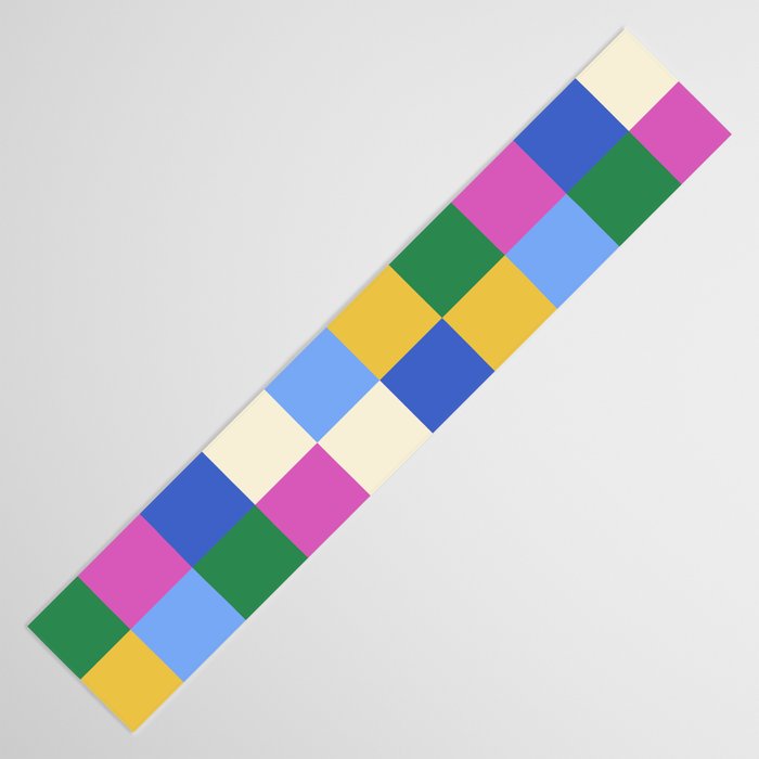 Bold Colorful Checks Pattern - Large XVI Table Runner Gallery Image 3