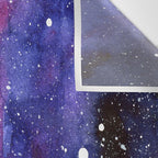 Nebula Galaxy Watercolor Space Sky Wall Tapestry Gallery Image 3