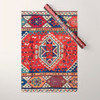 Karakecili Balikesir  Antique Turkish Tribal Carpet Print Wrapping Paper Gallery Image 1