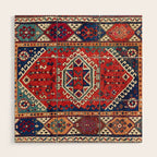 Karakecili Balikesir  Antique Turkish Tribal Carpet Print Wood Wall Art Gallery Image 1
