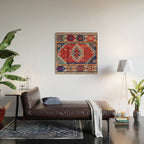 Karakecili Balikesir  Antique Turkish Tribal Carpet Print Wood Wall Art Gallery Image 2
