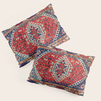 Karakecili Balikesir  Antique Turkish Tribal Carpet Print Pillow Sham Gallery Image 3